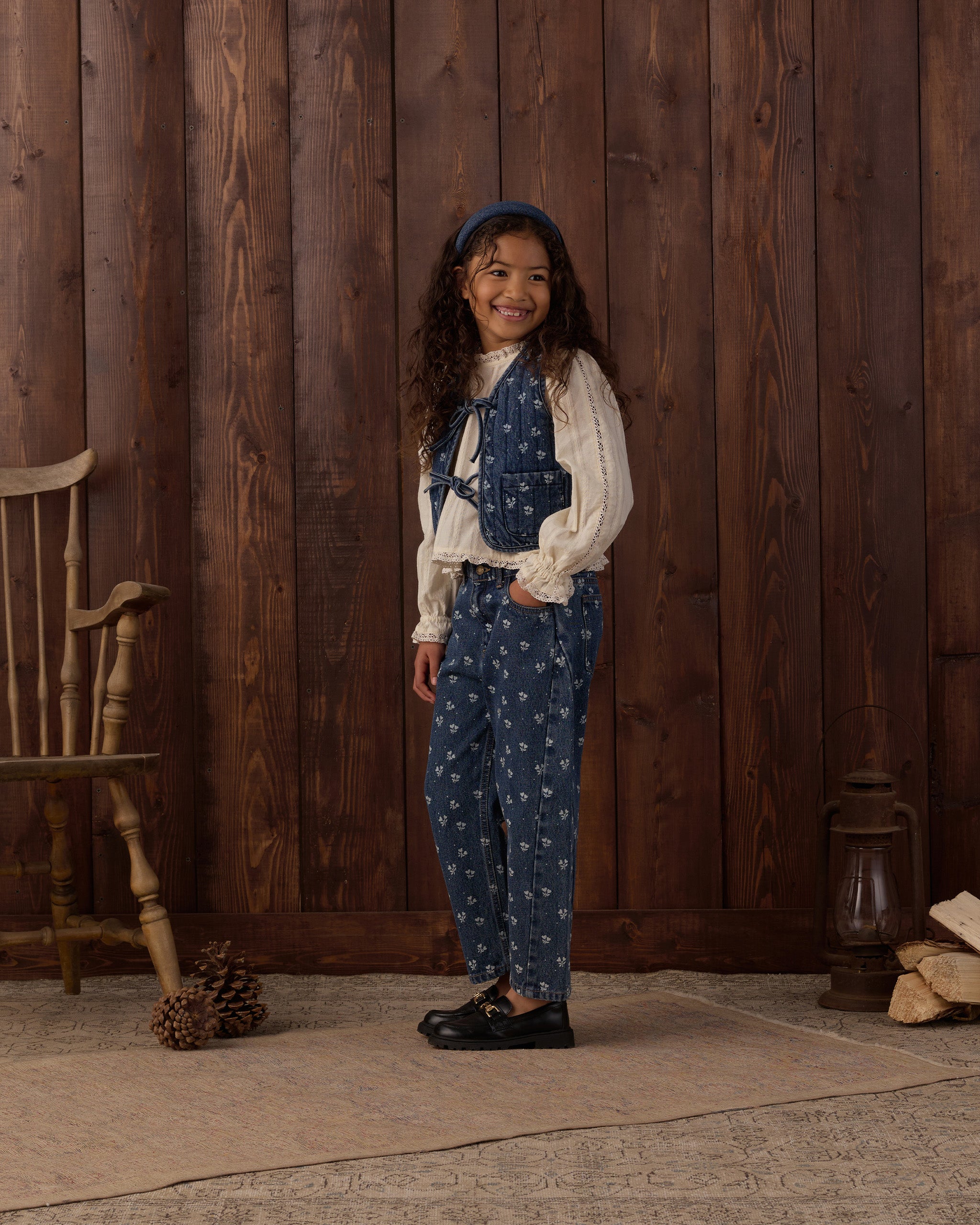 Denim Vest (Heart Ditsy)