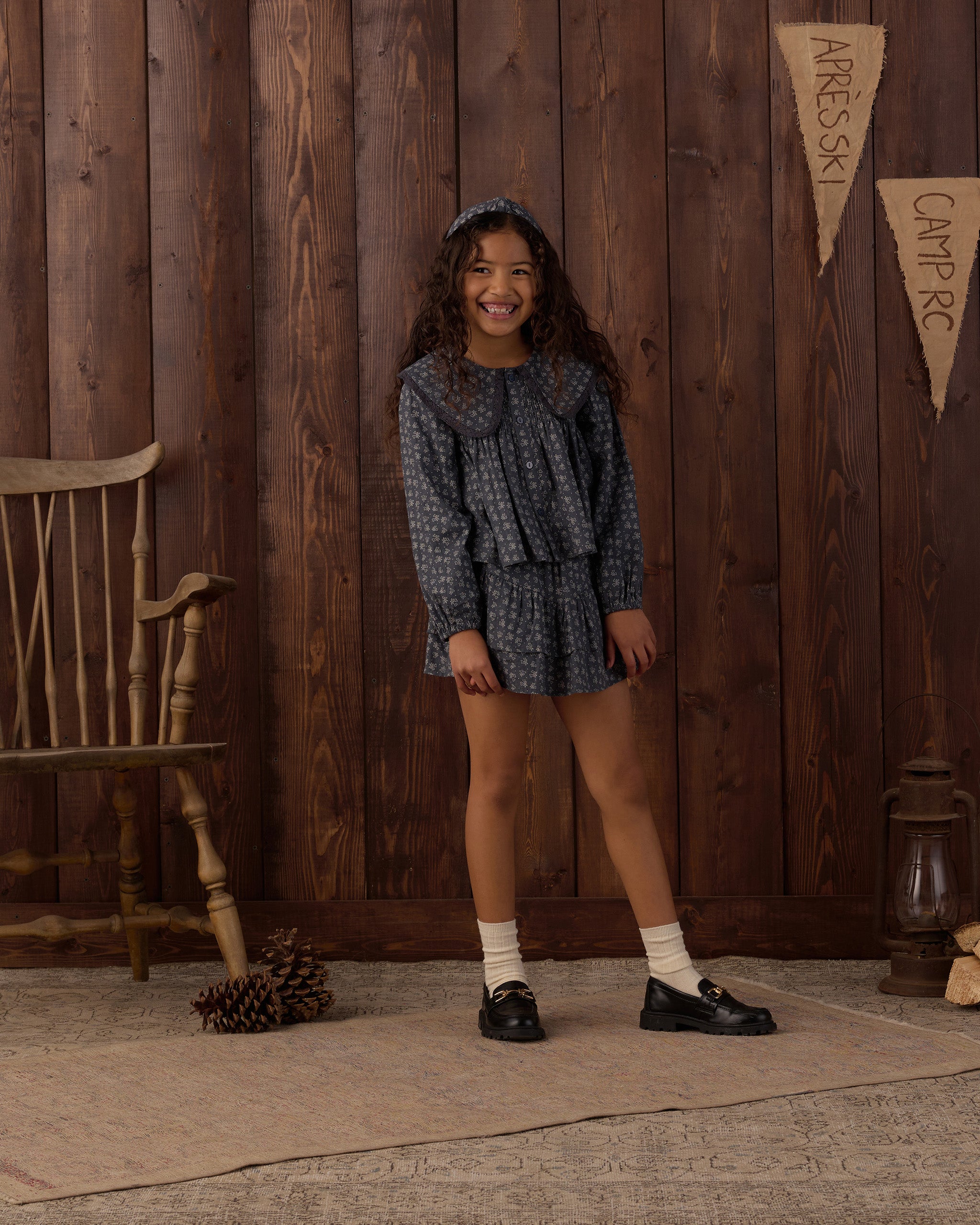 Tiered Mini Skirt (Heart Ditsy)