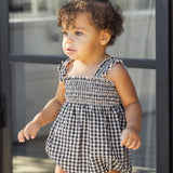Julia Romper (Black Check)
