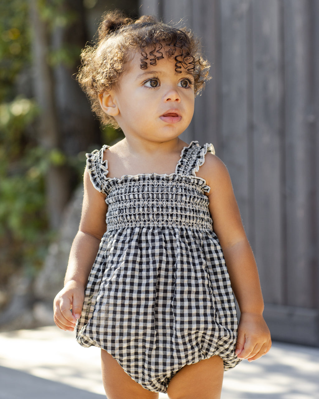 Julia Romper (Black Check)