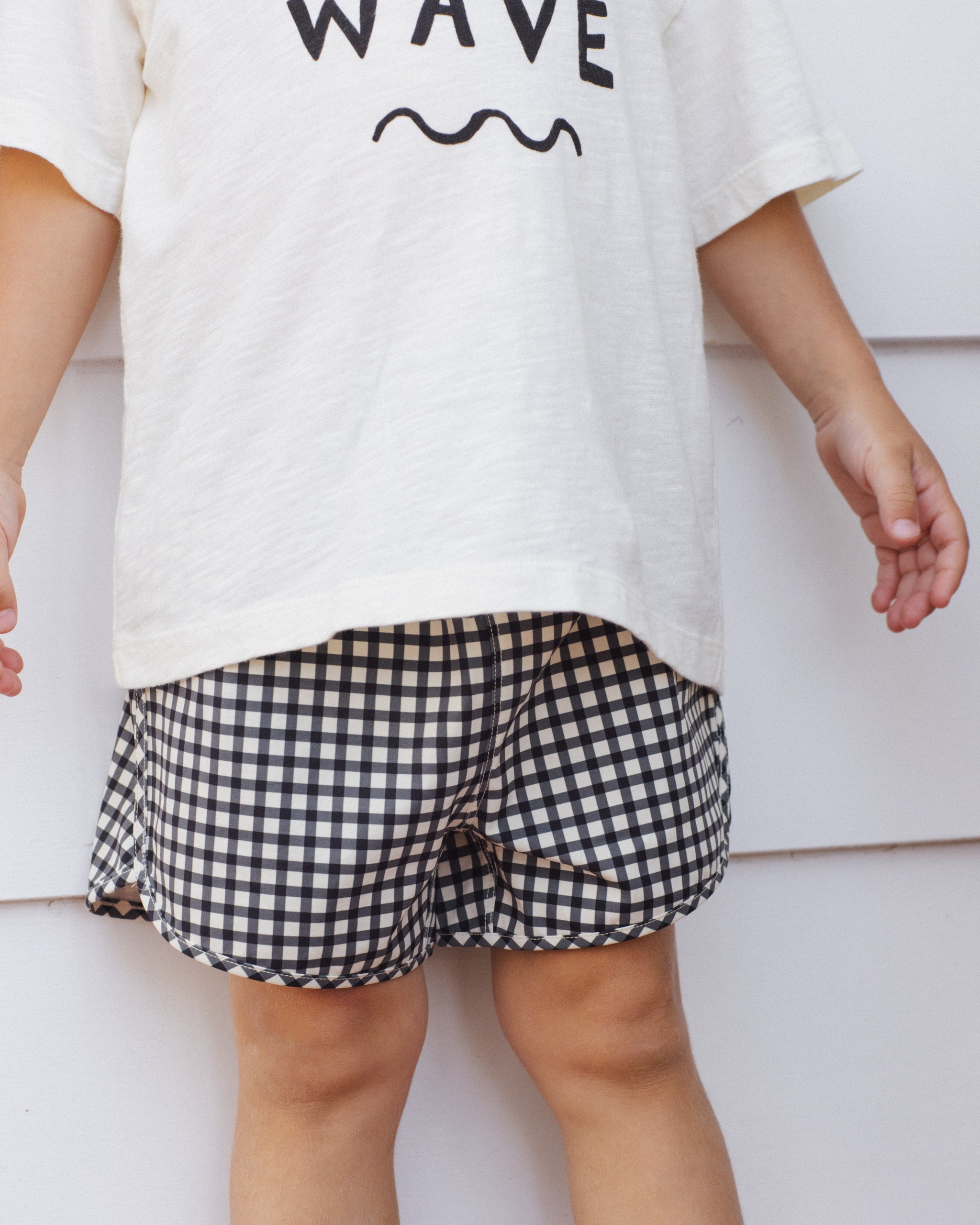 Swim Trunk (Black Gingham)