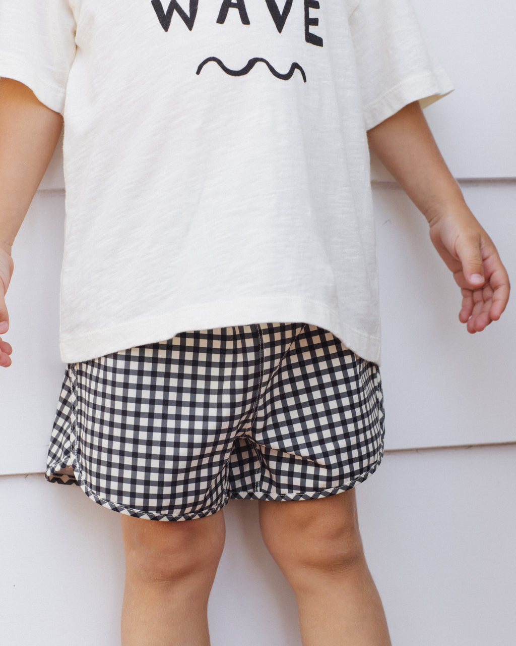Swim Trunk (Black Gingham)