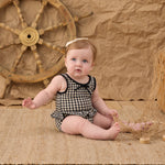 Skirted One-Piece (Black Gingham)