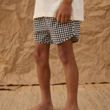 Swim Trunk (Black Gingham)