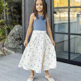 Ribbed Tank Set (Natural, Heathered Marine)