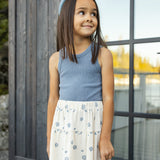 Ribbed Tank Set (Natural, Heathered Marine)