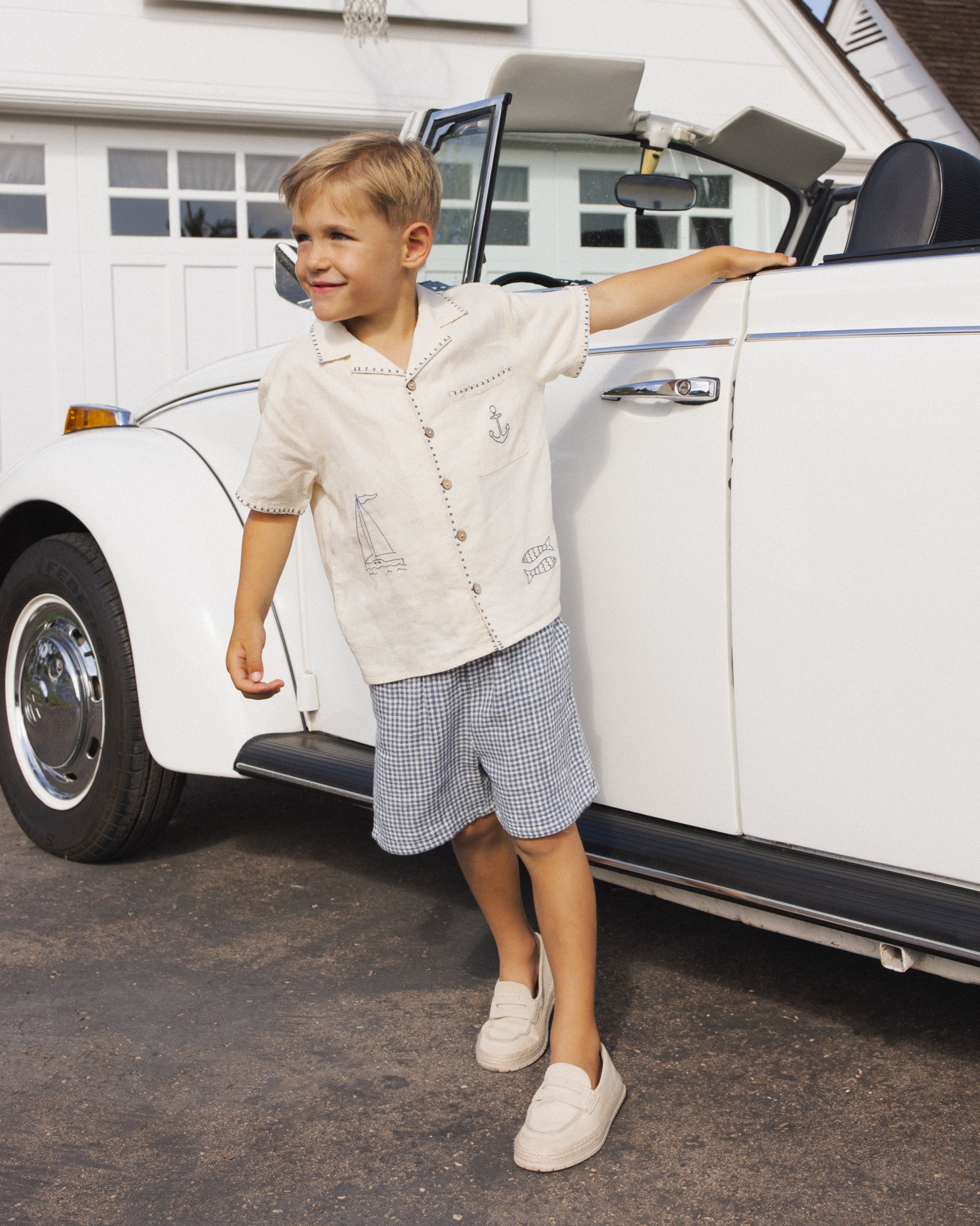 Perry Short (Marine Gingham)