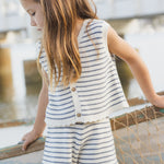 Knit Vest Set (Marine Stripe)
