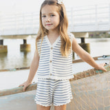 Knit Vest Set (Marine Stripe)