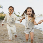 Knit Vest Set (Marine Stripe)