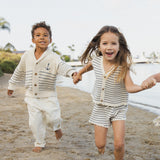 Knit Vest Set (Marine Stripe)