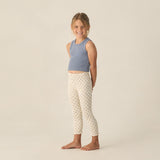 Ribbed Legging Set (Natural Blue Ditsy, Heathered Marine)