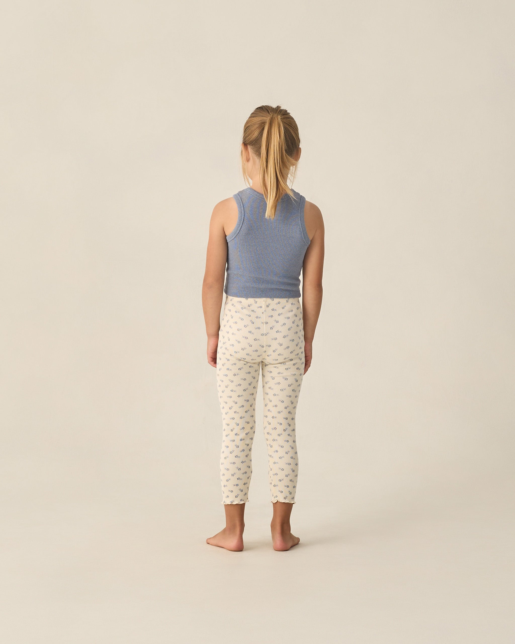 Ribbed Legging Set (Natural Blue Ditsy, Heathered Marine)