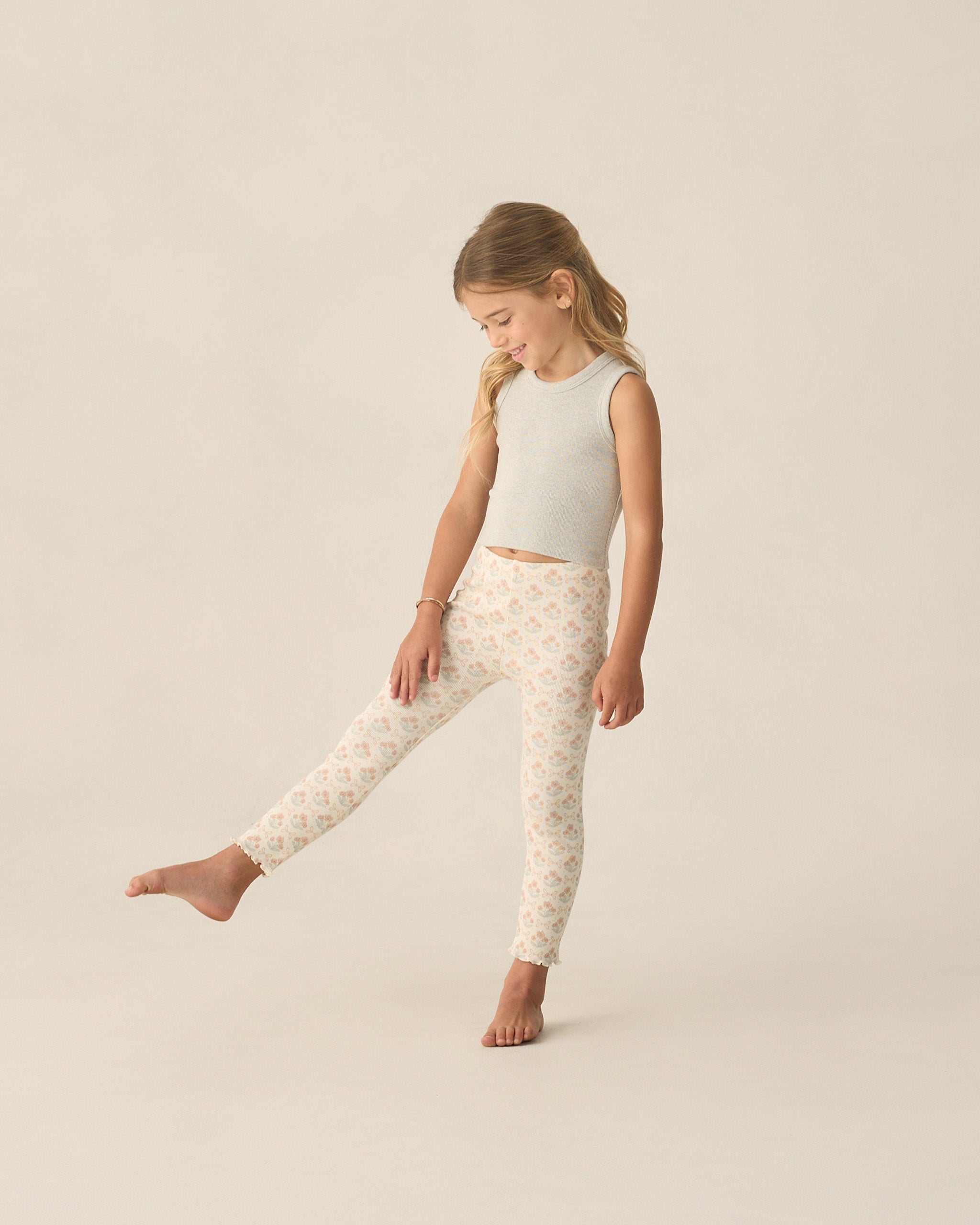 Ribbed Legging Set (Blossom, Heathered Seafoam)