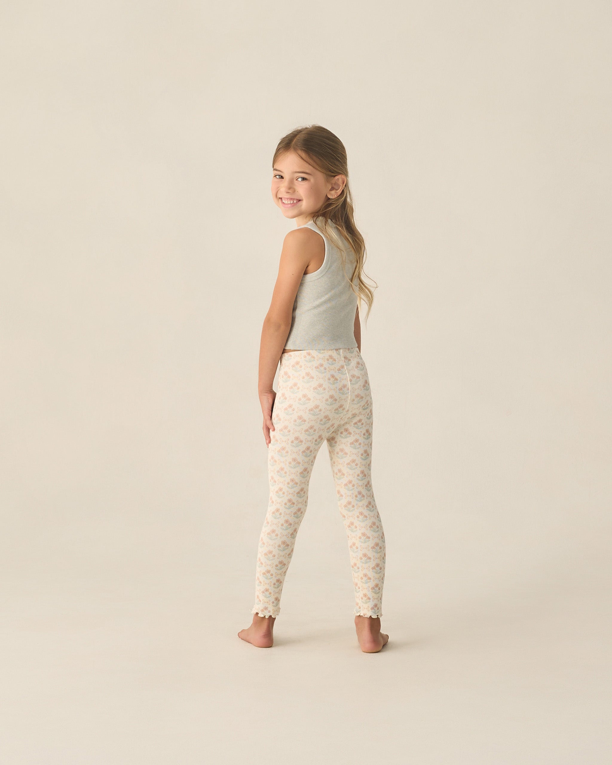 Ribbed Legging Set (Blossom, Heathered Seafoam)