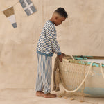 Oversized Crew (Marine Stripe)