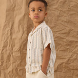 Lapel Collar Shirt (Wave Stripe)