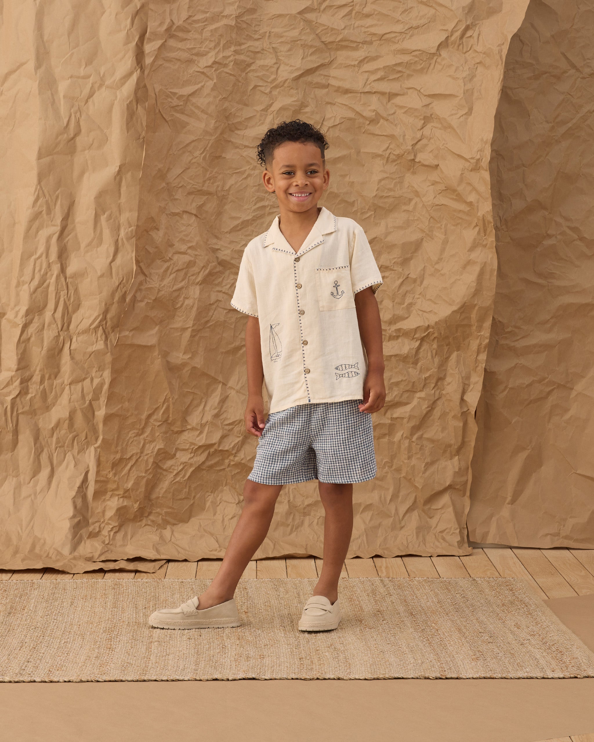 Perry Short (Marine Gingham)