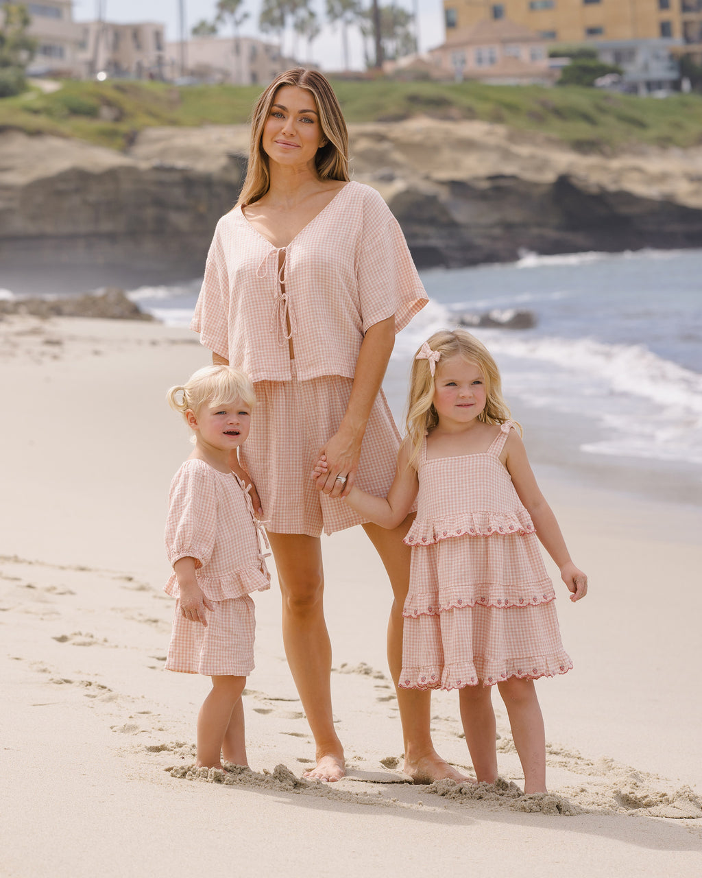 Ruffled Swing Dress (Petal Gingham)