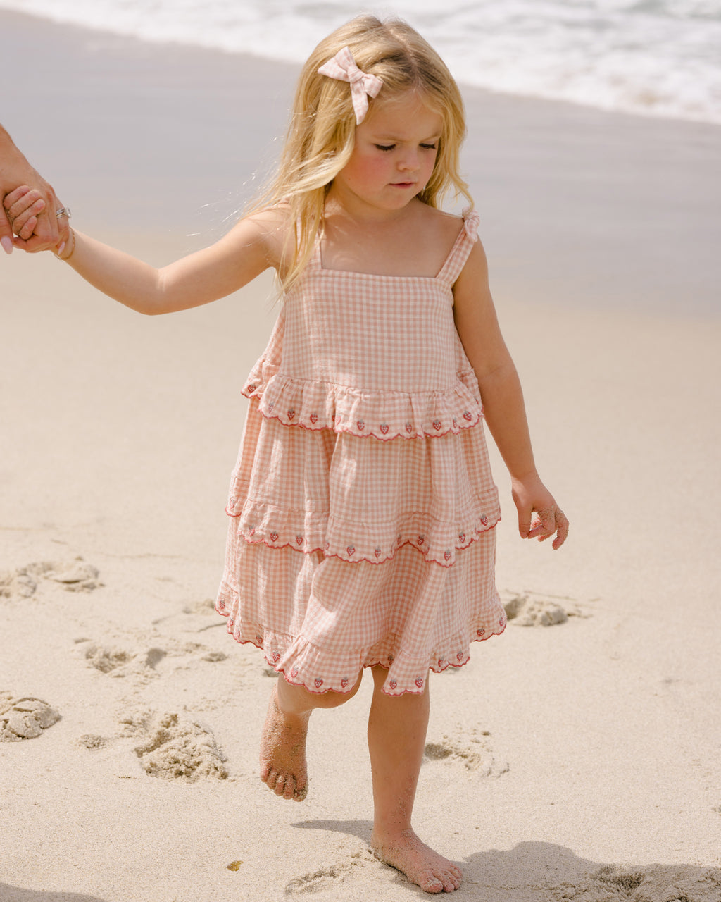 Ruffled Swing Dress (Petal Gingham)