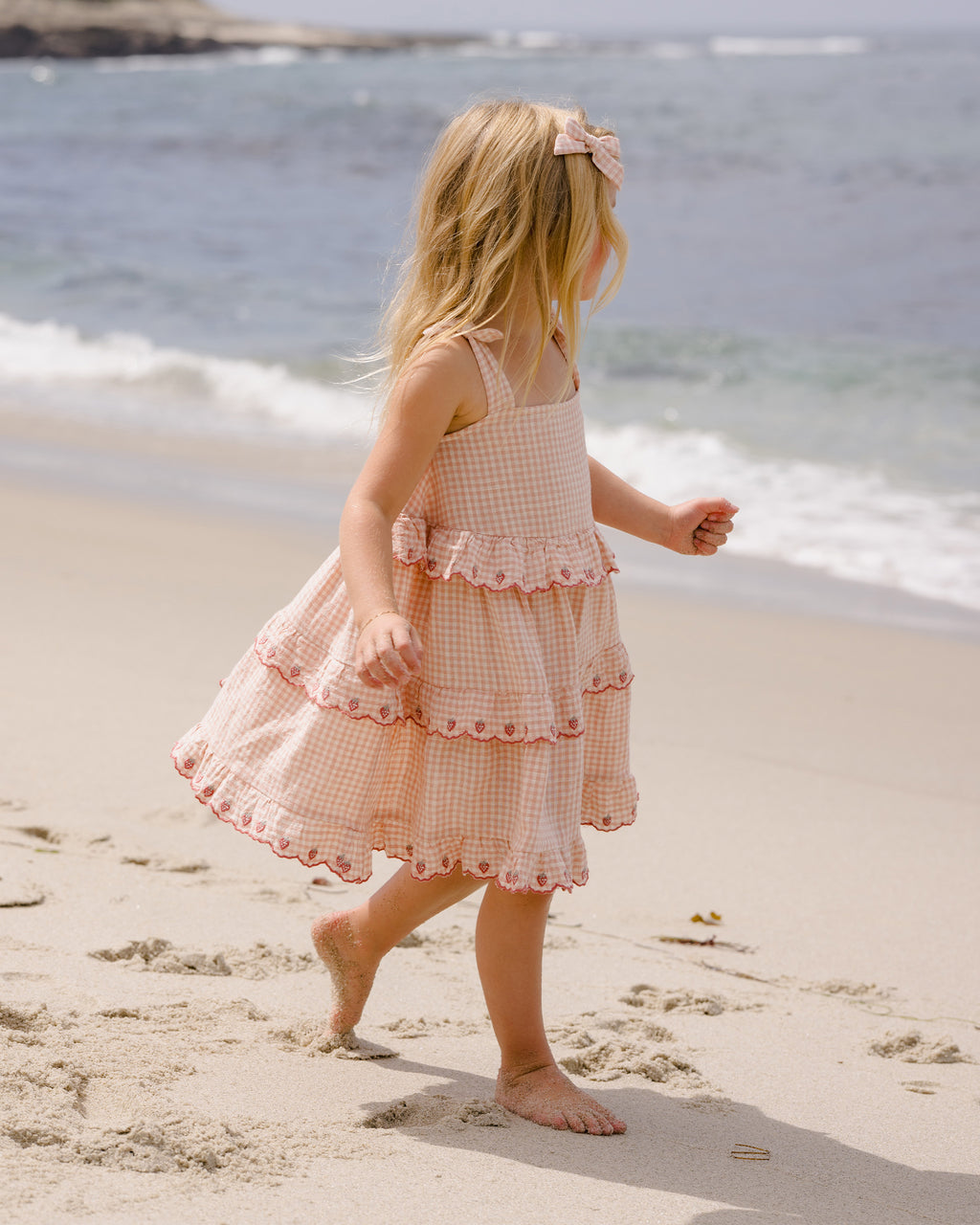Ruffled Swing Dress (Petal Gingham)
