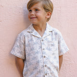 Lapel Collar Shirt (Palm Trees)