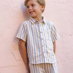 Lapel Collar Shirt (Palm Trees)