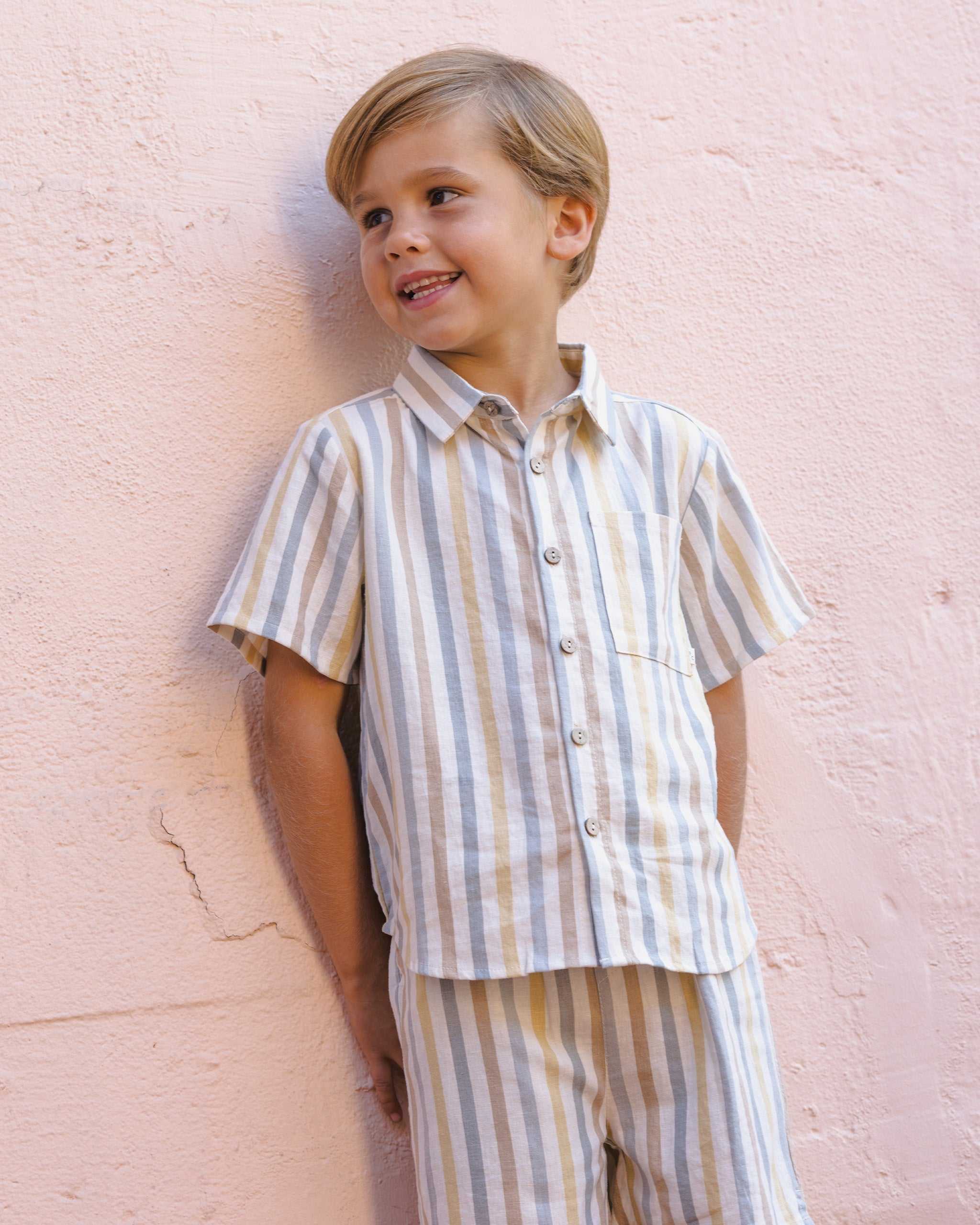 Lapel Collar Shirt (Palm Trees)