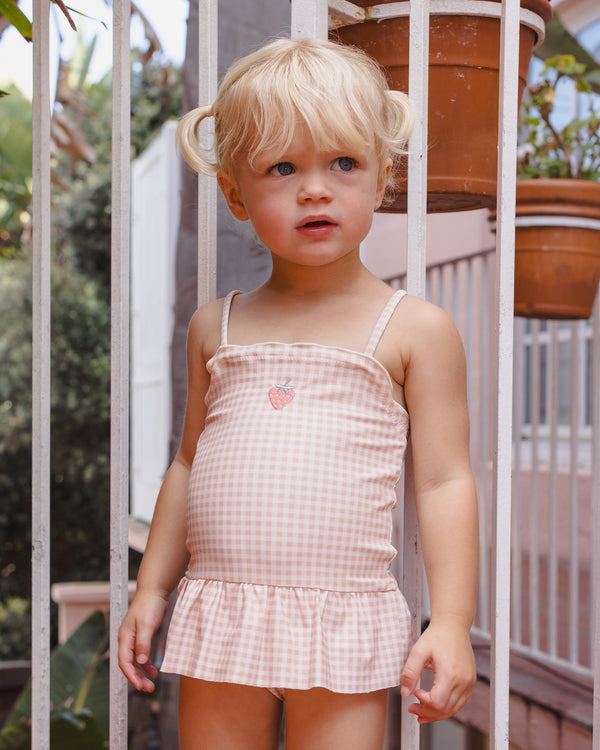 Tori Skirted One-Piece (Petal Gingham)