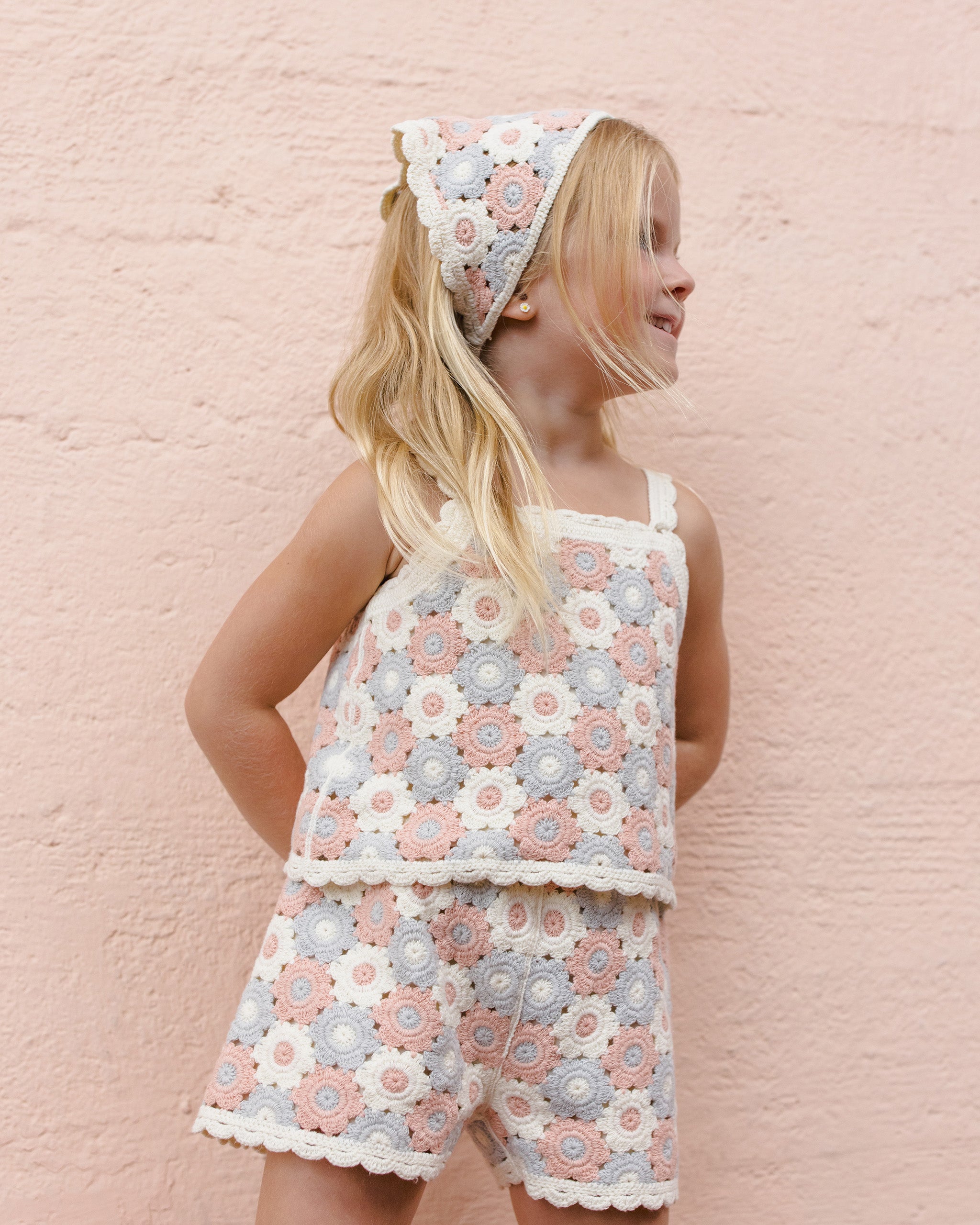 Lili Knit Set (Blue/Light Pink/Ivory)