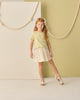 Smocked V Mini Skirt (Citron Stripe)