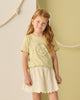 Smocked V Mini Skirt (Citron Stripe)