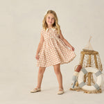 Collared Babydoll Dress (Cherry Check)