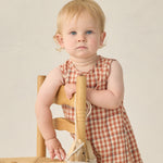 Mavrick Romper (Poppy Gingham)