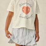 Wrap Ruffle Skirt (Heathered Light Blue)