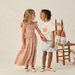 Wrap Ruffle Skirt (Heathered Light Blue)