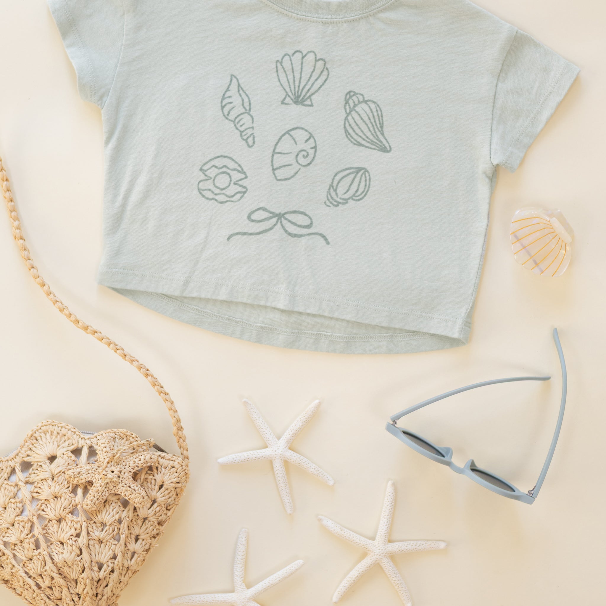 Boxy Tee (Seashells)