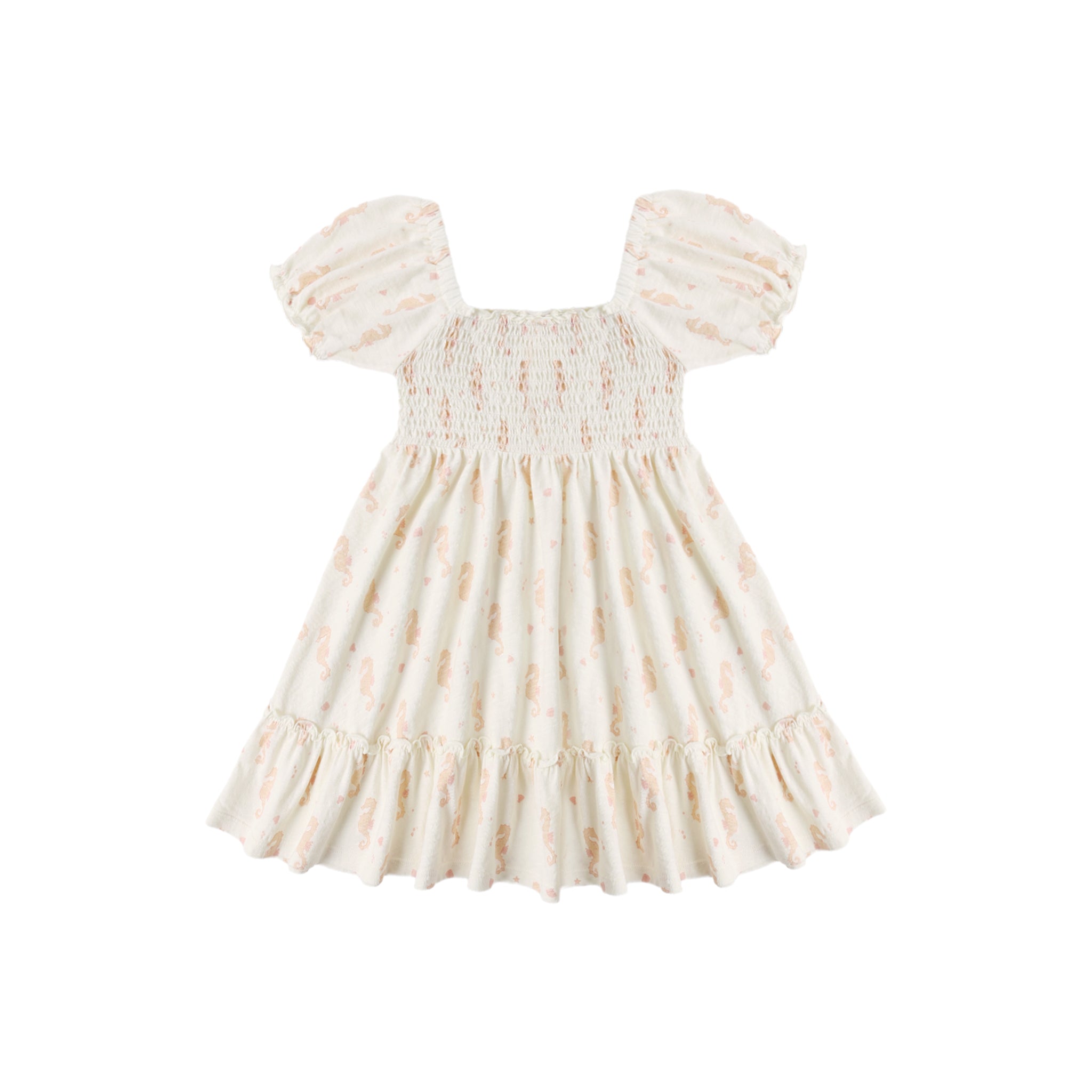 Sage Jersey Dress (Seahorses)