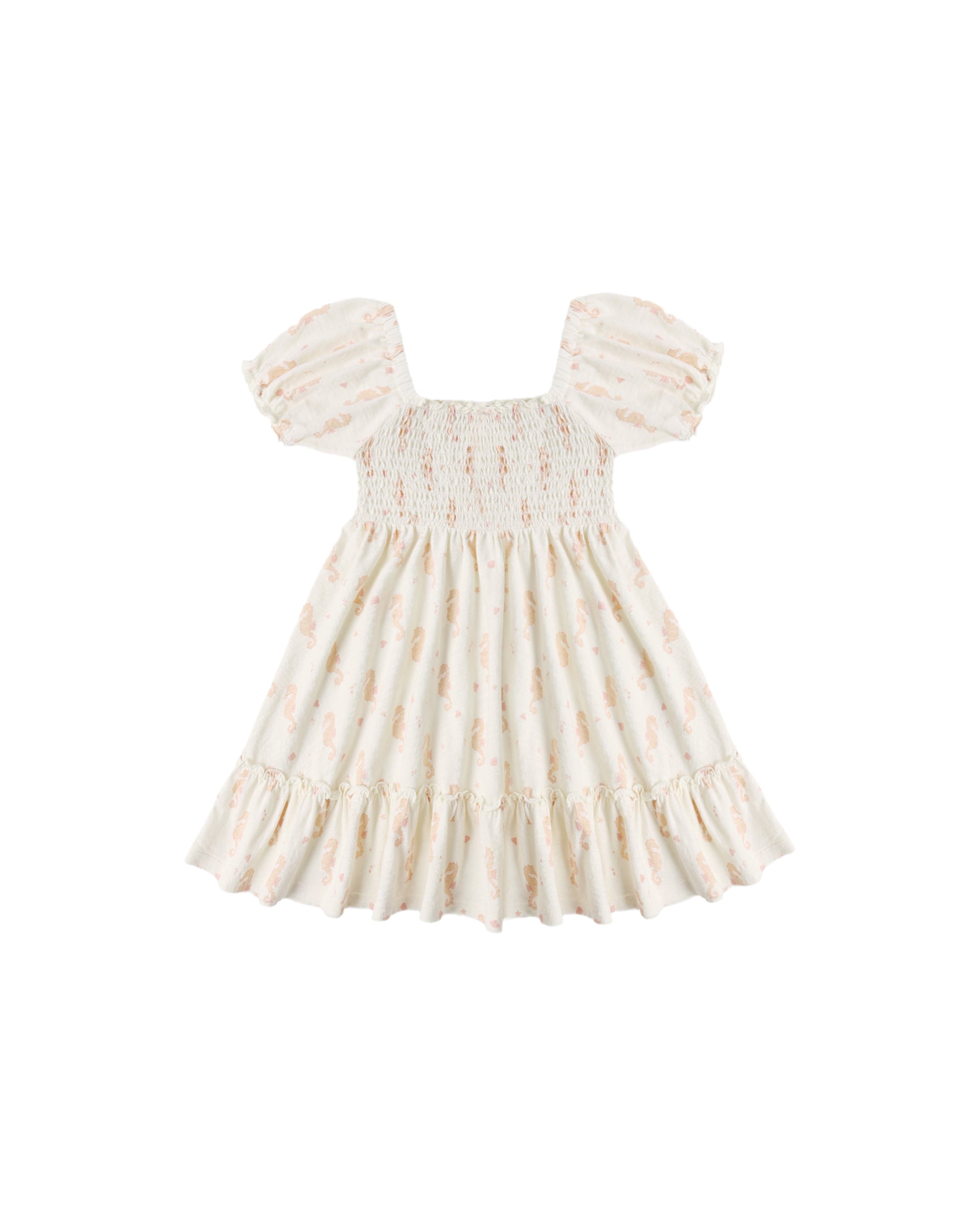 Sage Jersey Dress (Seahorses)