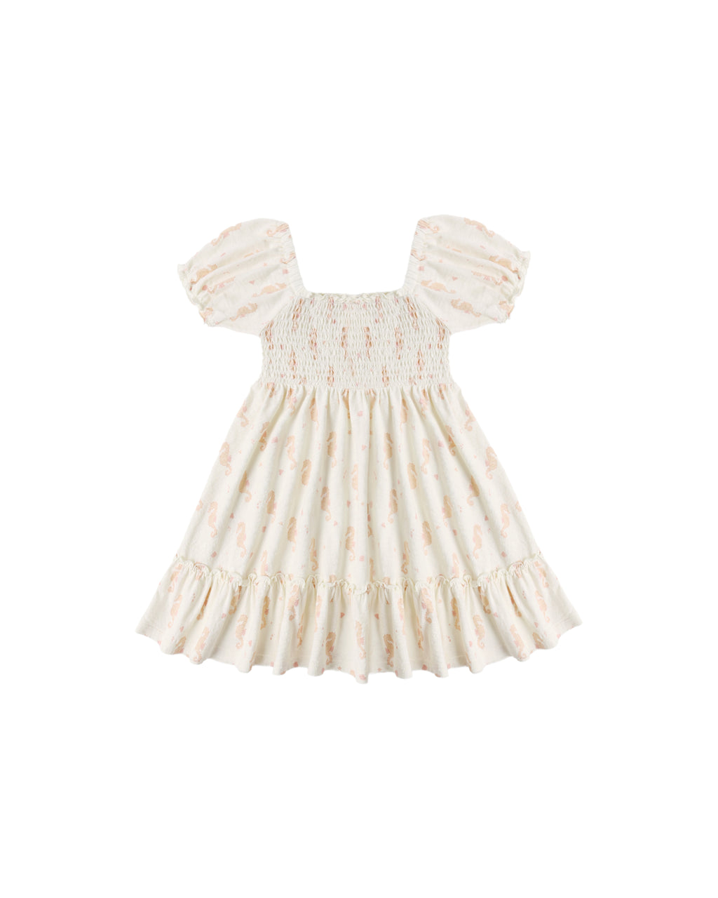 Sage Jersey Dress (Seahorses)