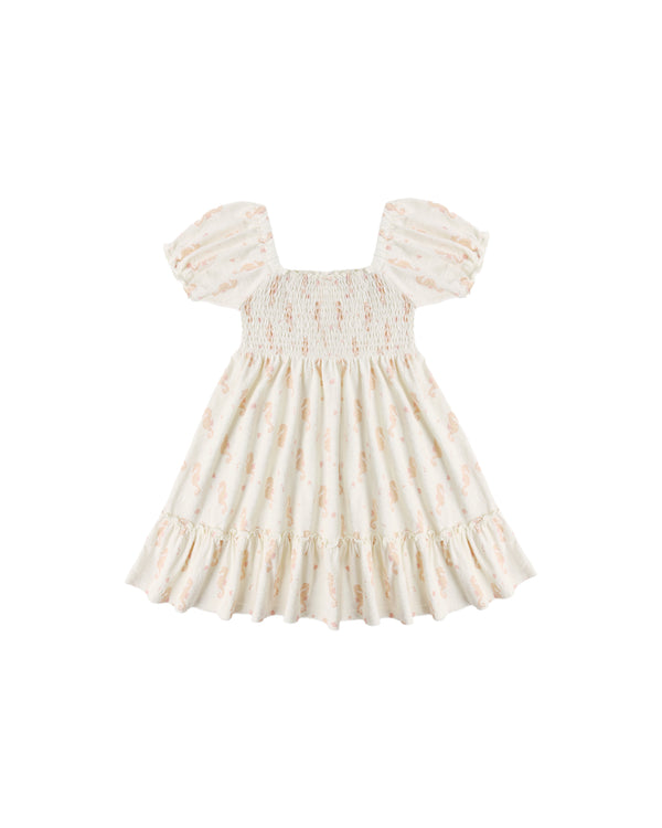 Sage Jersey Dress (Seahorses)