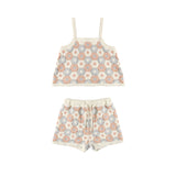 Lili Knit Set (Blue/Light Pink/Ivory)