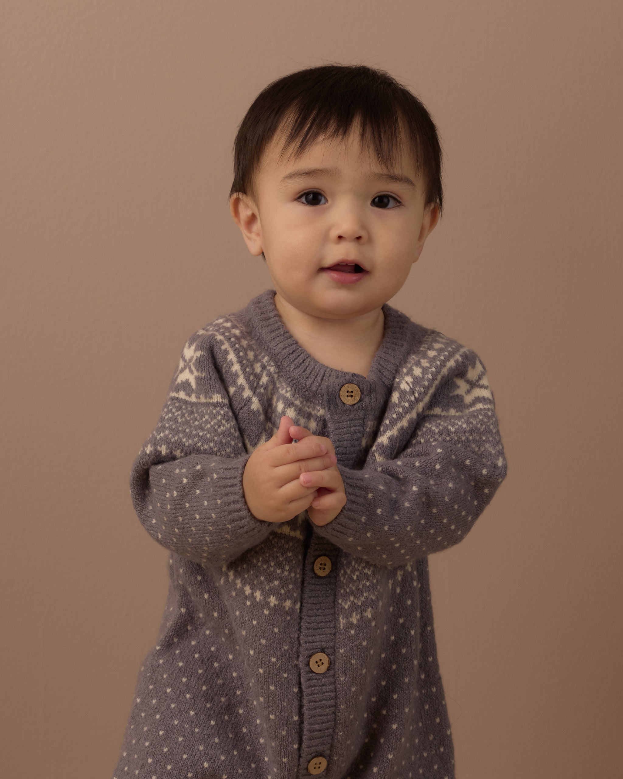 Fair Isle Romper (Slate)