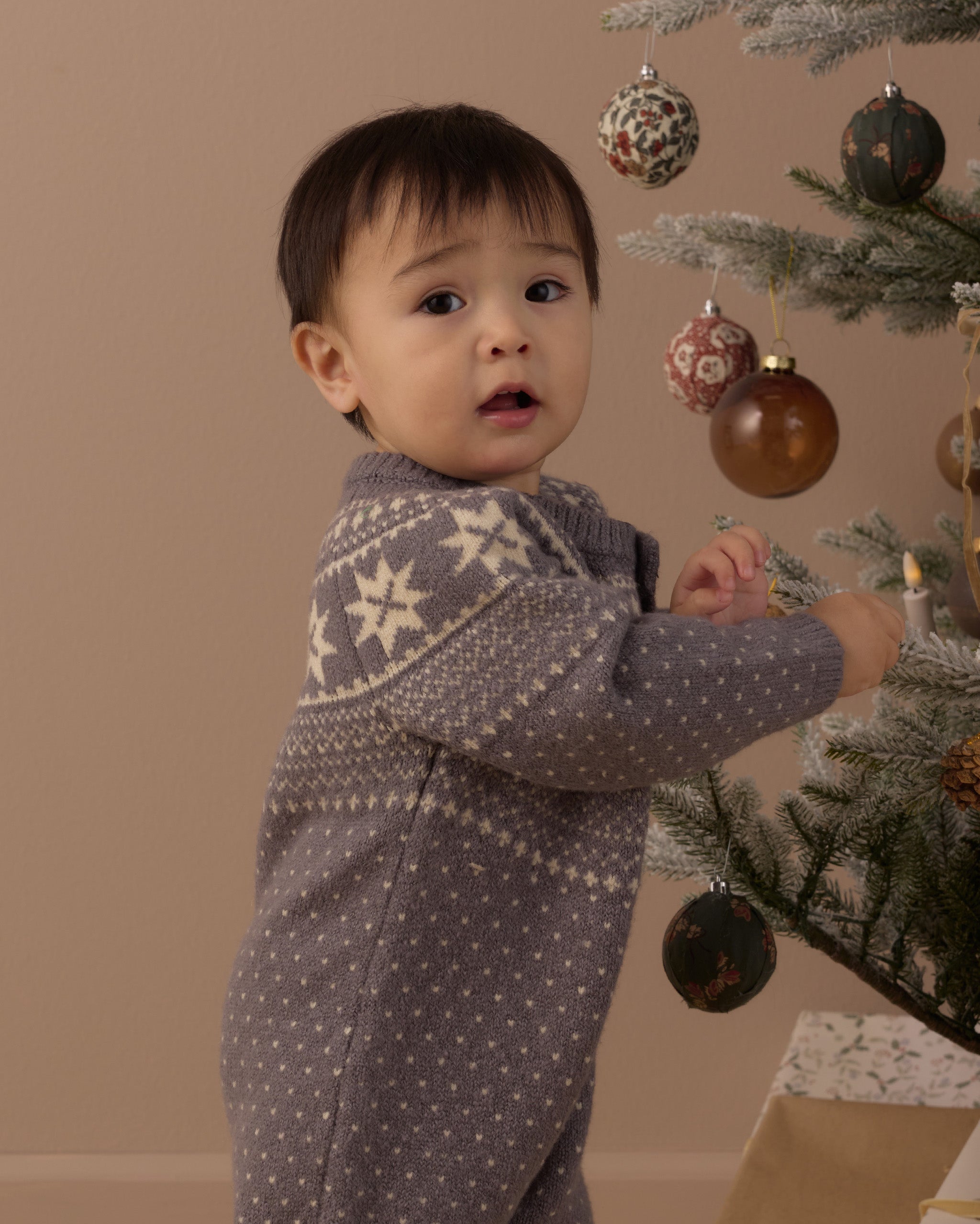 Fair Isle Romper (Slate)