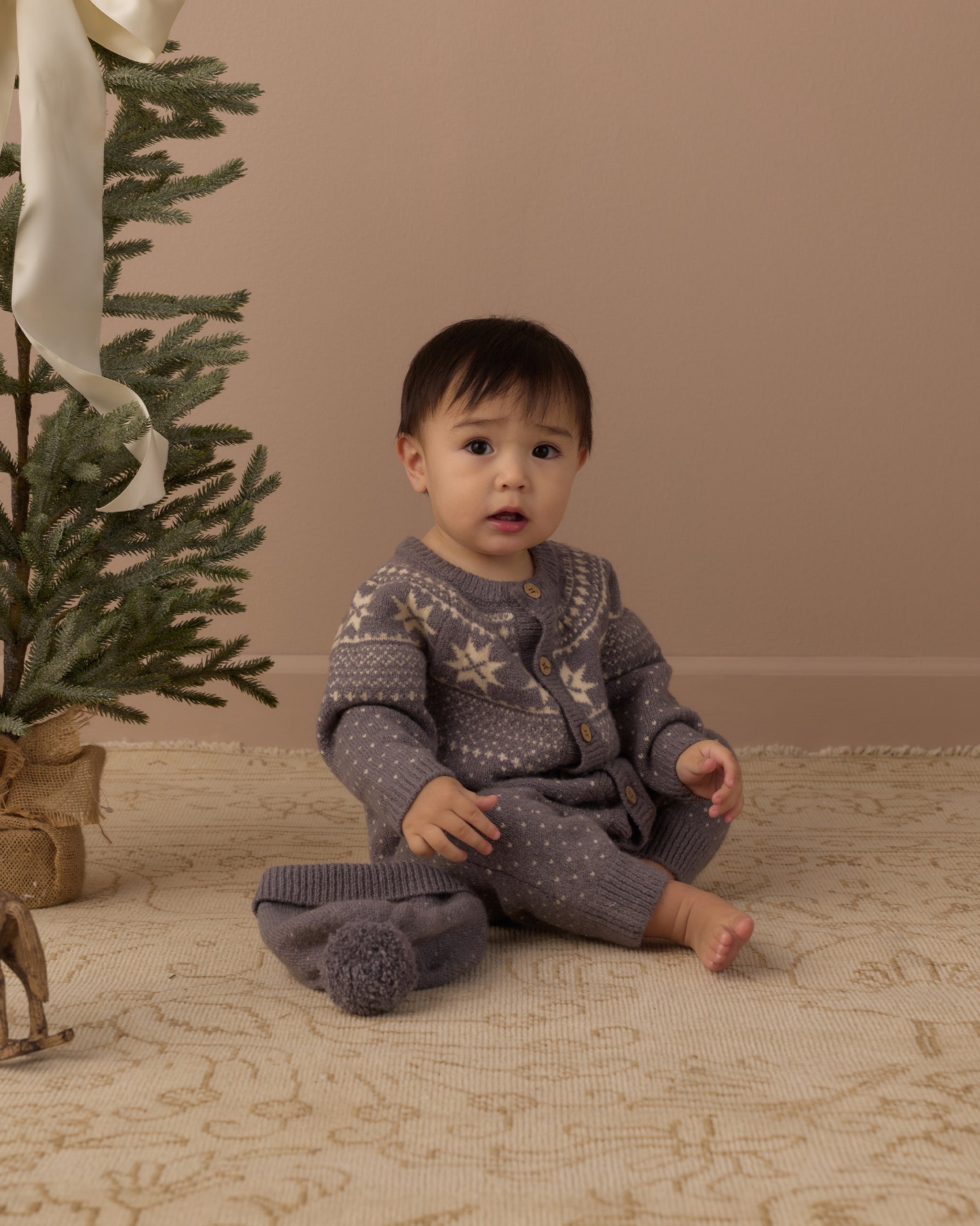 Fair Isle Romper (Slate)