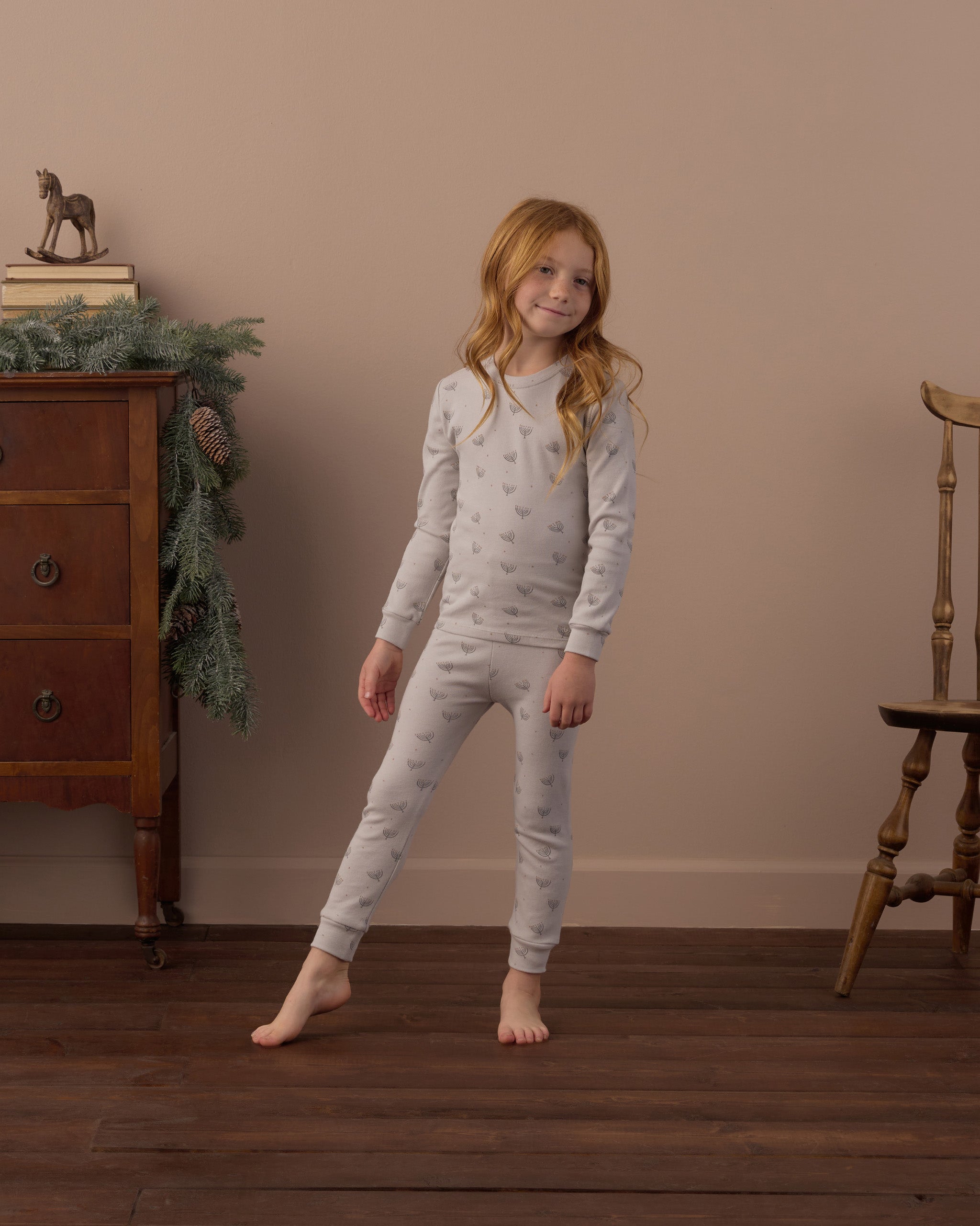 Organic Long Sleeve Pajama Set (Hanukkah)