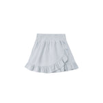 Wrap Ruffle Skirt (Heathered Light Blue)