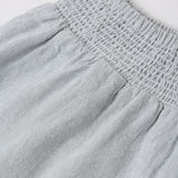 Wrap Ruffle Skirt (Heathered Light Blue)