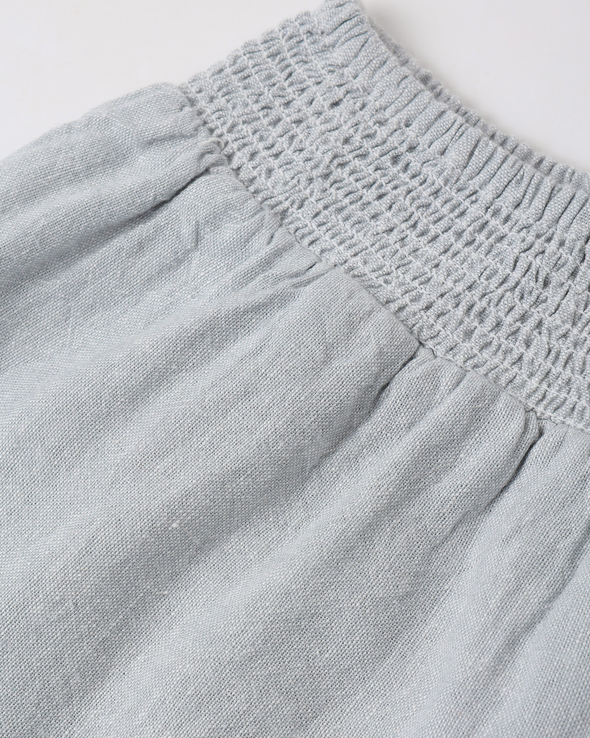 Wrap Ruffle Skirt (Heathered Light Blue)
