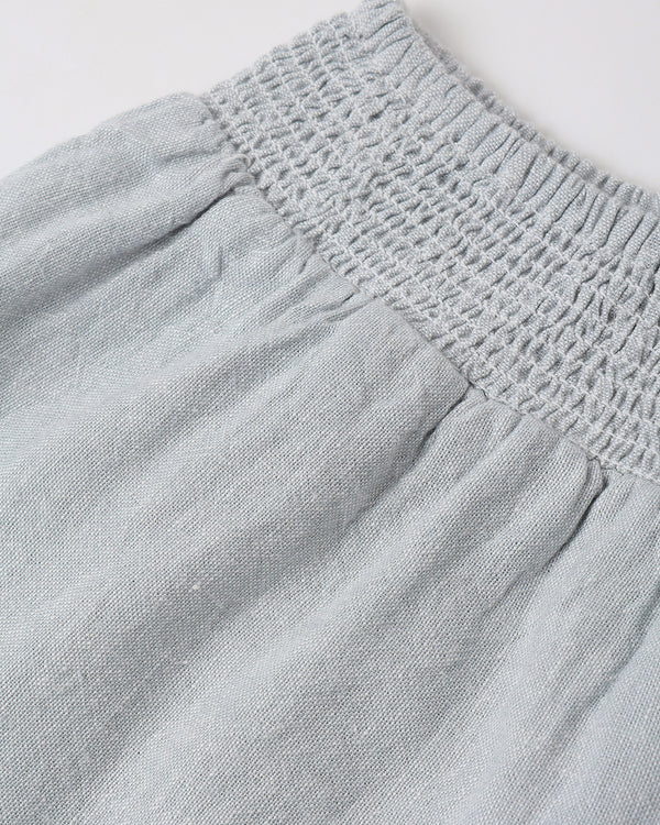 Wrap Ruffle Skirt (Heathered Light Blue)